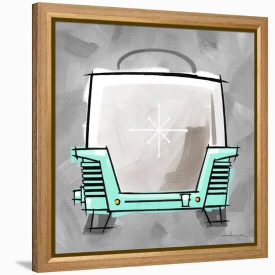 4-Toaster Aqua-Larry Hunter-Framed Premier Image Canvas