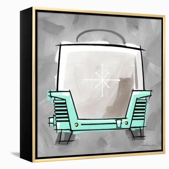 4-Toaster Aqua-Larry Hunter-Framed Premier Image Canvas