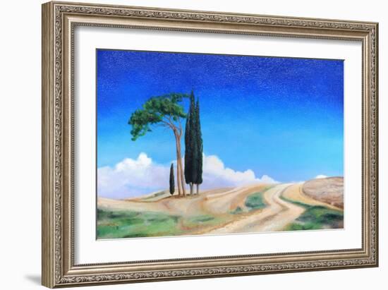 4 Trees, Picenza, Tuscany, 2002-Trevor Neal-Framed Giclee Print