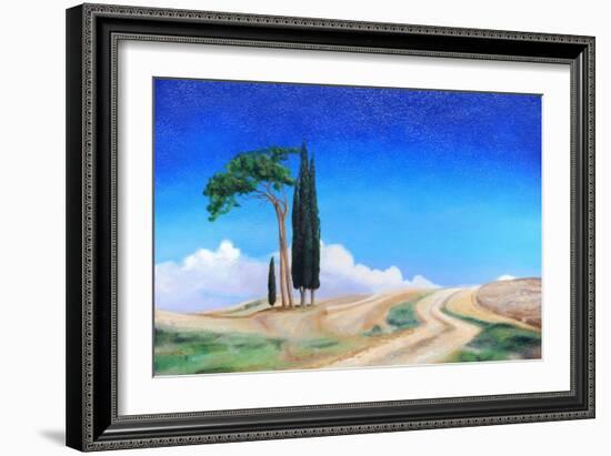 4 Trees, Picenza, Tuscany, 2002-Trevor Neal-Framed Giclee Print