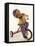 4 Year Old Boy Posing on His Tricycle, New York, New York, USA-Paul Sutton-Framed Premier Image Canvas