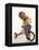 4 Year Old Boy Posing on His Tricycle, New York, New York, USA-Paul Sutton-Framed Premier Image Canvas