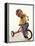 4 Year Old Boy Posing on His Tricycle, New York, New York, USA-Paul Sutton-Framed Premier Image Canvas