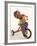 4 Year Old Boy Posing on His Tricycle, New York, New York, USA-Paul Sutton-Framed Photographic Print