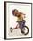 4 Year Old Boy Posing on His Tricycle, New York, New York, USA-Paul Sutton-Framed Photographic Print