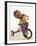 4 Year Old Boy Posing on His Tricycle, New York, New York, USA-Paul Sutton-Framed Photographic Print