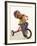 4 Year Old Boy Posing on His Tricycle, New York, New York, USA-Paul Sutton-Framed Photographic Print