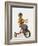 4 Year Old Boy Posing on His Tricycle, New York, New York, USA-Paul Sutton-Framed Photographic Print