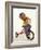 4 Year Old Boy Posing on His Tricycle, New York, New York, USA-Paul Sutton-Framed Photographic Print