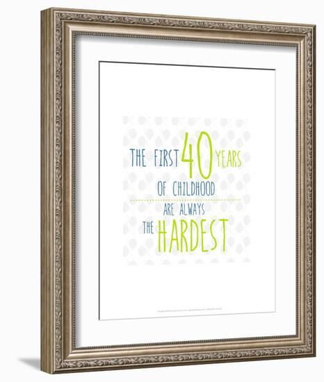 40 Years of Childhood - Wink Designs Contemporary Print-Michelle Lancaster-Framed Art Print