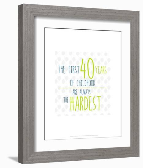 40 Years of Childhood - Wink Designs Contemporary Print-Michelle Lancaster-Framed Art Print