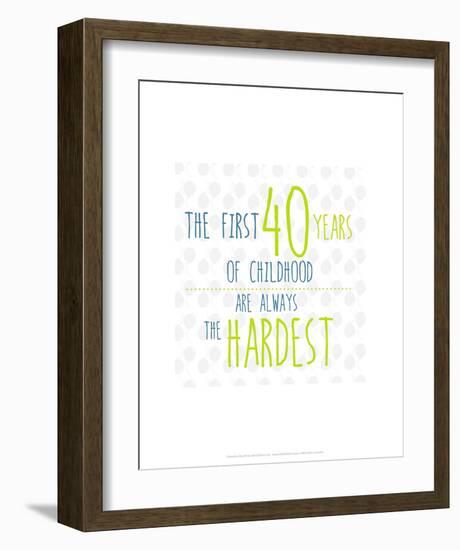 40 Years of Childhood - Wink Designs Contemporary Print-Michelle Lancaster-Framed Art Print