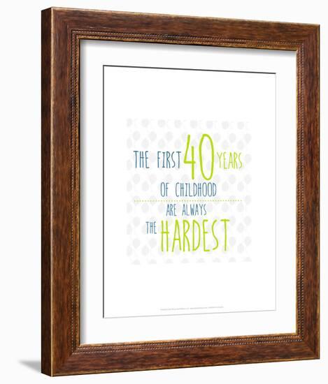 40 Years of Childhood - Wink Designs Contemporary Print-Michelle Lancaster-Framed Art Print