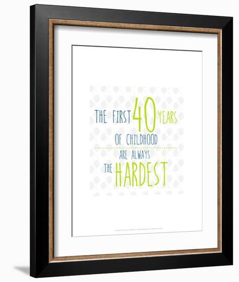 40 Years of Childhood - Wink Designs Contemporary Print-Michelle Lancaster-Framed Art Print