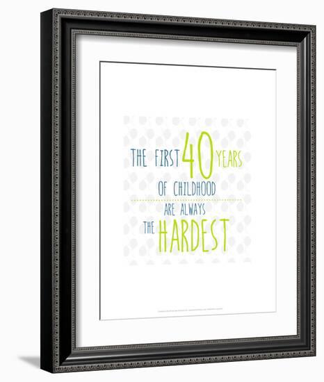 40 Years of Childhood - Wink Designs Contemporary Print-Michelle Lancaster-Framed Art Print