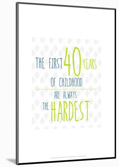 40 Years of Childhood - Wink Designs Contemporary Print-Michelle Lancaster-Mounted Giclee Print