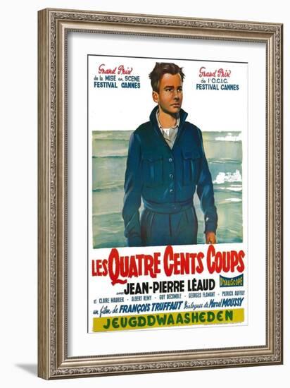 400 Blows, Belgian Movie Poster, 1959-null-Framed Art Print