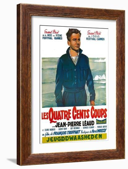 400 Blows, Belgian Movie Poster, 1959-null-Framed Art Print