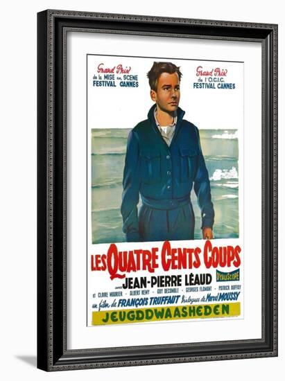 400 Blows, Belgian Movie Poster, 1959-null-Framed Art Print