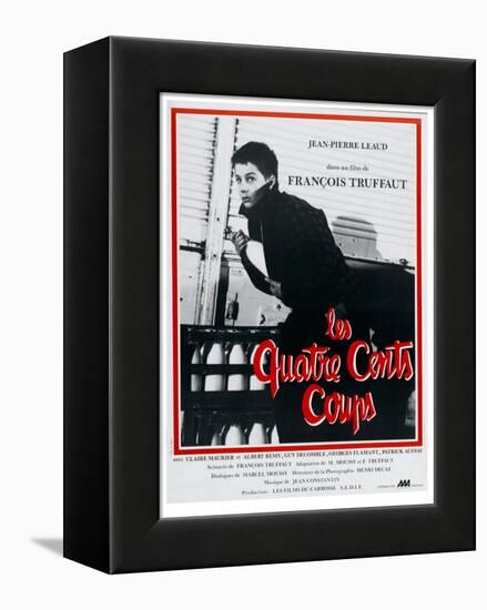 400 Blows, French Movie Poster, 1959-null-Framed Stretched Canvas