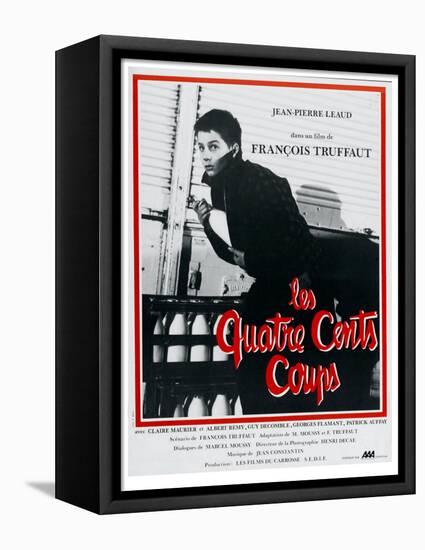 400 Blows, French Movie Poster, 1959-null-Framed Stretched Canvas