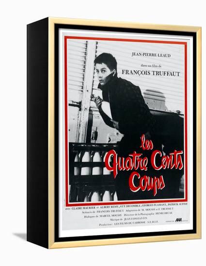 400 Blows, French Movie Poster, 1959-null-Framed Stretched Canvas