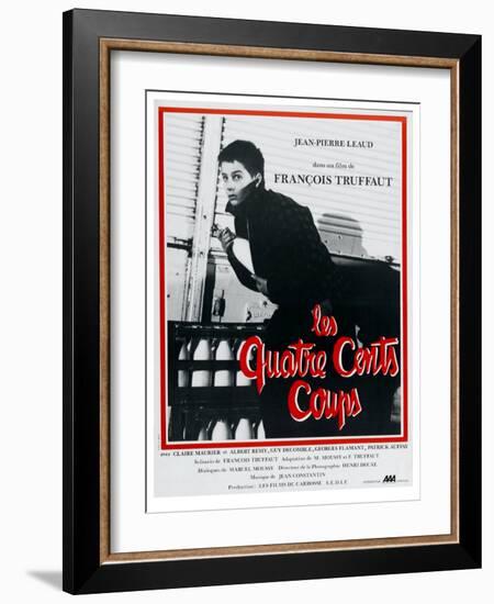 400 Blows, French Movie Poster, 1959-null-Framed Premium Giclee Print