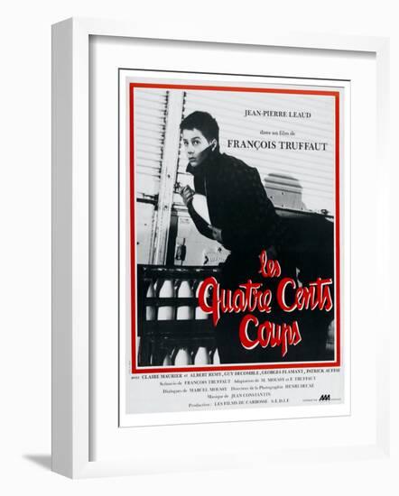 400 Blows, French Movie Poster, 1959-null-Framed Art Print