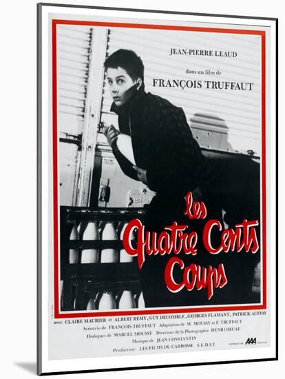 400 Blows, French Movie Poster, 1959-null-Mounted Art Print