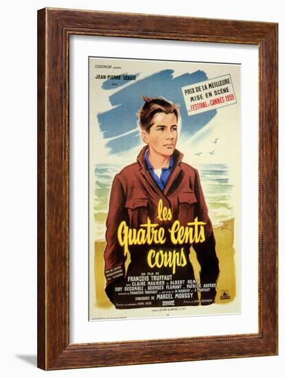 400 Blows, French Movie Poster, 1959-null-Framed Art Print