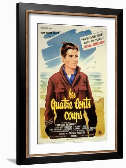 400 Blows, French Movie Poster, 1959-null-Framed Art Print