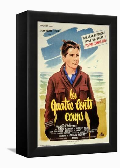 400 Blows, French Movie Poster, 1959-null-Framed Stretched Canvas