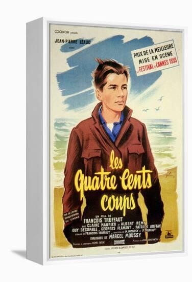 400 Blows, French Movie Poster, 1959-null-Framed Stretched Canvas