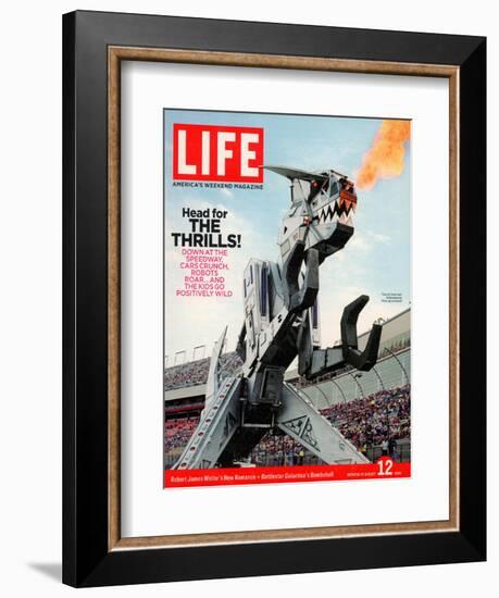 42-foot-tall Monster Truck Robosaurus at Charlotte Motor Speedway, NC, August 12, 2005-Phillip Toledano-Framed Photographic Print