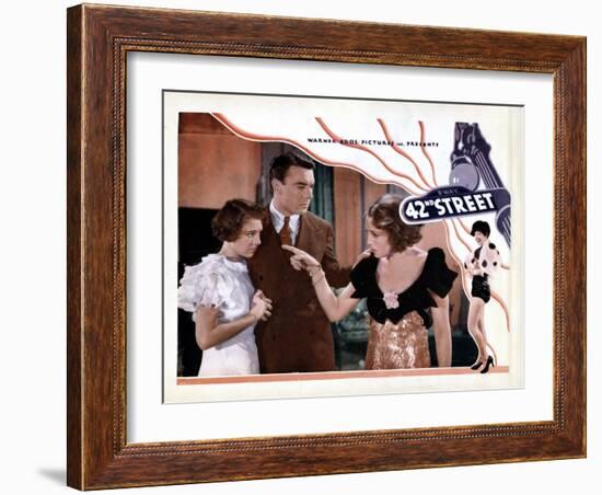 42nd Street, from Left, Ruby Keeler, George Brent, Bebe Daniels, 1933-null-Framed Art Print