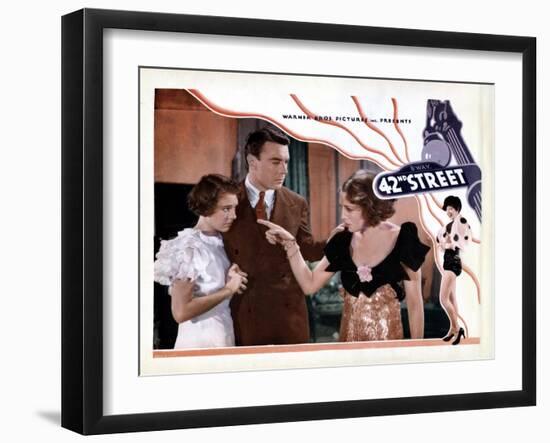 42nd Street, from Left, Ruby Keeler, George Brent, Bebe Daniels, 1933-null-Framed Art Print