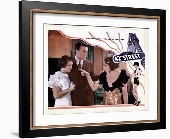 42nd Street, from Left, Ruby Keeler, George Brent, Bebe Daniels, 1933-null-Framed Art Print