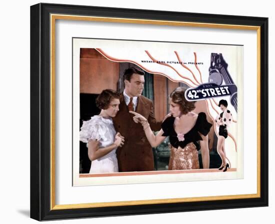 42nd Street, from Left, Ruby Keeler, George Brent, Bebe Daniels, 1933-null-Framed Art Print