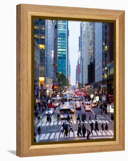 42nd Street in Mid Town Manhattan, New York City, New York, United States of America, North America-Gavin Hellier-Framed Premier Image Canvas