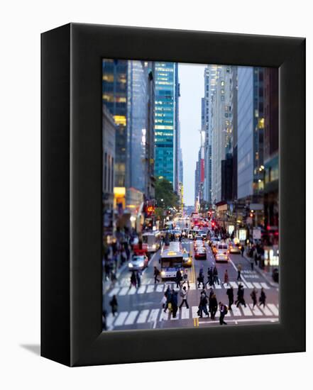 42nd Street in Mid Town Manhattan, New York City, New York, United States of America, North America-Gavin Hellier-Framed Premier Image Canvas