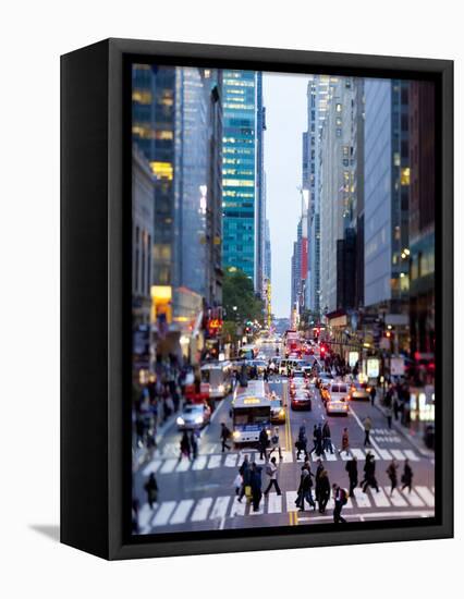 42nd Street in Mid Town Manhattan, New York City, New York, United States of America, North America-Gavin Hellier-Framed Premier Image Canvas