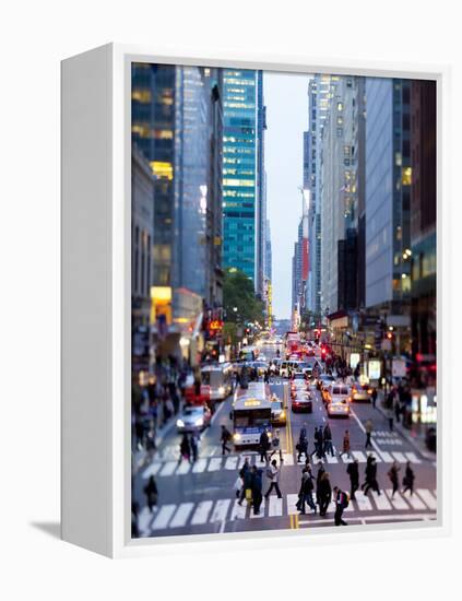 42nd Street in Mid Town Manhattan, New York City, New York, United States of America, North America-Gavin Hellier-Framed Premier Image Canvas