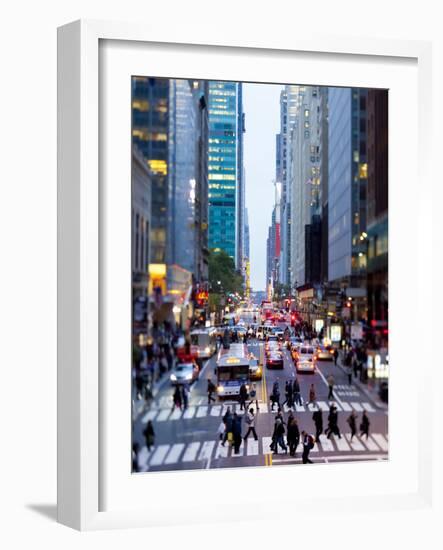 42nd Street in Mid Town Manhattan, New York City, New York, United States of America, North America-Gavin Hellier-Framed Photographic Print