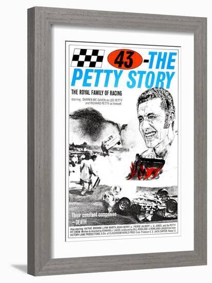 43: THE RICHARD PETTY STORY, (aka SMASH-UP ALLEY), Richard Petty, 1974-null-Framed Art Print