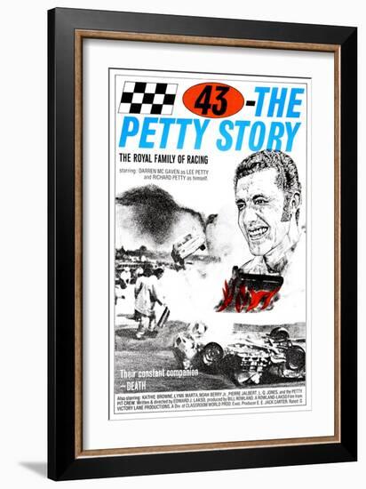 43: THE RICHARD PETTY STORY, (aka SMASH-UP ALLEY), Richard Petty, 1974-null-Framed Art Print