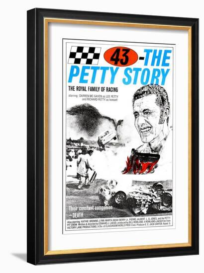 43: THE RICHARD PETTY STORY, (aka SMASH-UP ALLEY), Richard Petty, 1974-null-Framed Art Print