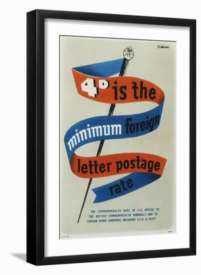 4D Is the Minimum Foreign Letter Postage Rate-Sidney Graham-Framed Art Print