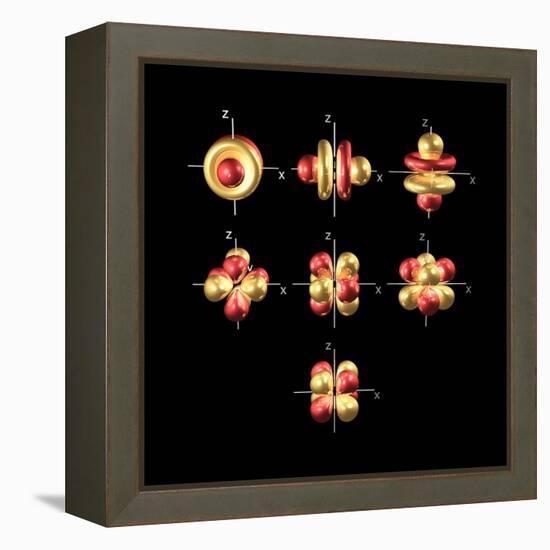 4f Electron Orbitals, Cubic Set-Dr. Mark J.-Framed Premier Image Canvas
