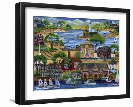 4th July Seaside Celebration-Cheryl Bartley-Framed Giclee Print