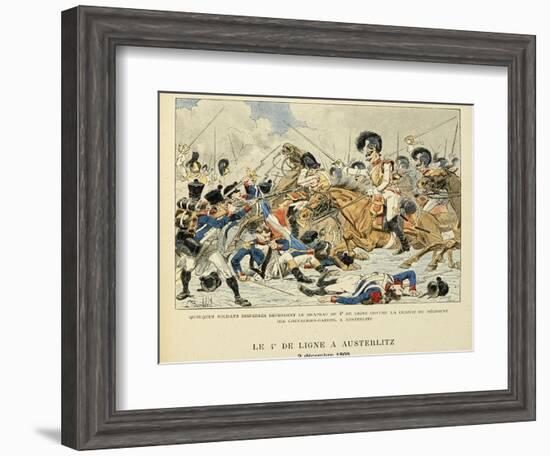 4th Line Infantry in Austerlitz, Dec. 2, 1805, from the Book 'Les Heros Du Siecle'-Louis Bombled-Framed Art Print